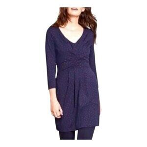 Boden Women’s Marion Printed Stretch Jersey Dress Size US 8 Navy Classic Office